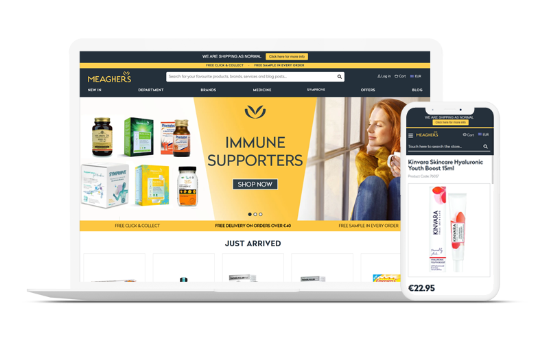 Meagher Pharmacy Shopify Plus website by Milk Bottle Labs