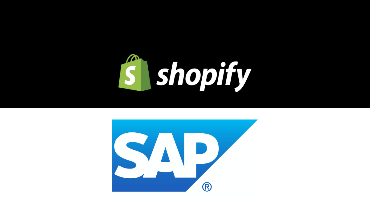Shopify logo and SAP commerce cloud logo