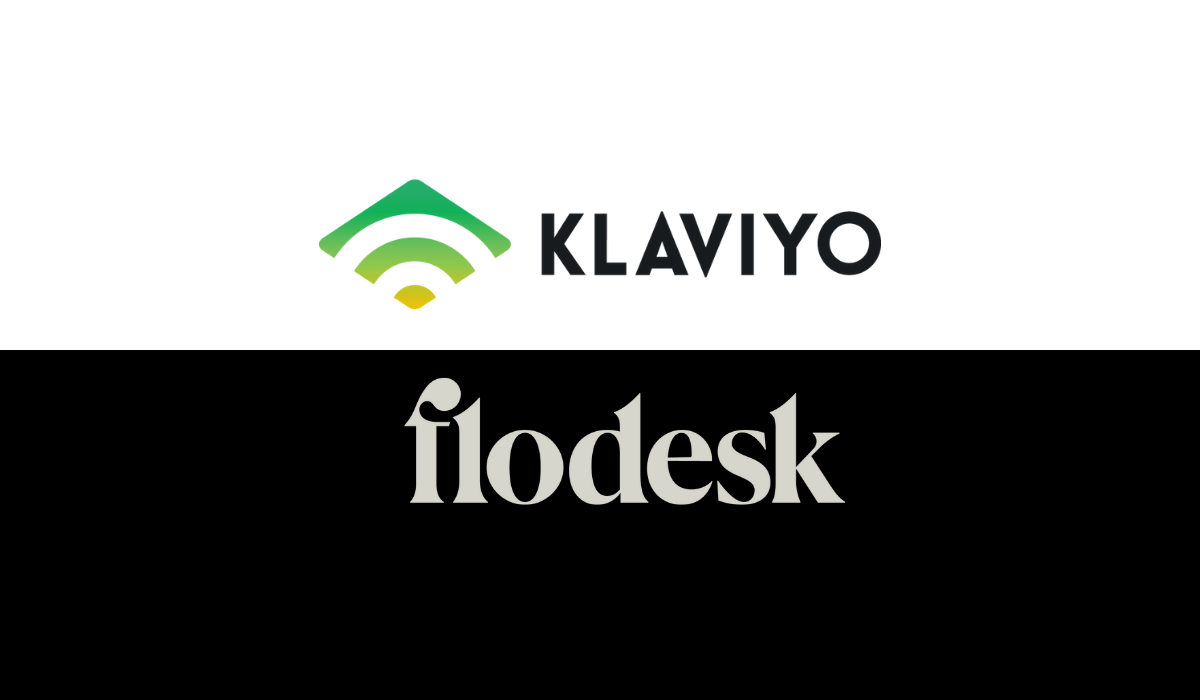 Klaviyo logo and Flodesk logo