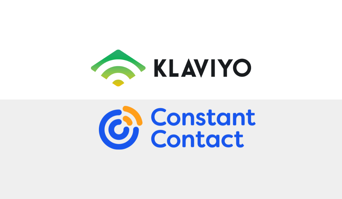 klaviyo logo and constant contact logo