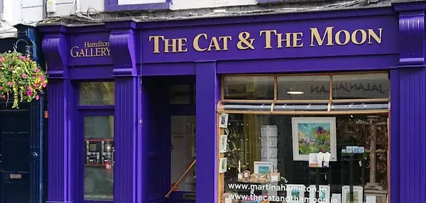 The Cat & The Moon storefront on the main street in Sligo town